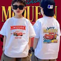 NELY children's clothing car lightning McQueen soft cartoon round neck children 150