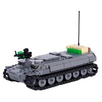 World War II Military Tank T-64A US Sherman Tank Model Assembly Building Block MOC Children's Toy Birthday Gift