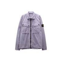 Stone Island Solid Color Logo Organic Cotton Washed Double Pocket Collar Long Sleeve Shirt Jacket Men jackets 7915102WN-V0147 XL