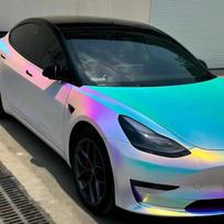 Aukščiausios kokybės vaivorykštės veidrodinė vinilinė plėvelė, holografinė plėvelė, matinio chromo vinilas, motociklų, automobilių stiliaus lipdukai, priedai 45cm X 300cm balta