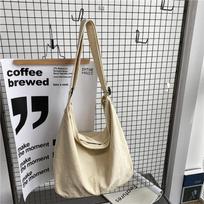 Lazy Style Washed Canvas Bag: Women's Large Capacity Crossbody and Shoulder Tote pilkšvai balta