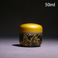 Mini išskirtinių spaudinių arbatos skardinė su dvigubu dangteliu Arbatos laikymo indas Nešiojama kinų stiliaus arbatos skardinė Universali namų saldainių, prieskonių skardinė juoda