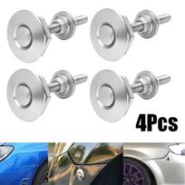 Mygtuko greito atleidimo sidabrinis 4 vnt. automobilio spaustukas gray