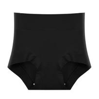 Women High Waist Cotton Underwear Tummy Control Solid Color Stretch Breathable Ladies Female Brief M juoda