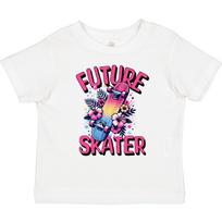 Inktastic Skateboarding Future Skater Toddler T-Shirt Flowered Floral Cute Child 150