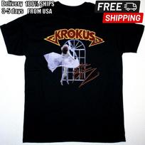 KROKUS THE BLITZ TOUR Heavy Cotton Black All Size For Men Shirt C197 Unisex T-Shirt XXXXL
