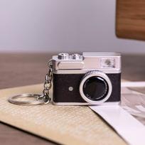 Compact Mini Camera Model Glowing Keychain Includes Flashing Light and Sound for Night Visibility and Party Entertainment