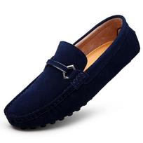 Didelis Dydis 45 46 Penny Loafers Vyrams Įslystami Plokščiapadžiai Suede Oda Laisvalaikio Batai Vyro Moccasins Vyriški Vairavimo Batai Zapatos De Hombre 38 mėlyna