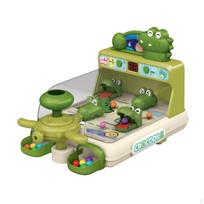 Crocodile Pinball Game for Kids Ages 3 to 6 with Interactive Features žalia