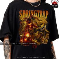 Springtrap Marškinėliai Žaidimų Dovana Vyrui,Penki Naktys pas Freddy Įkvėpti Marškinėliai Moteriai,Juokingi FNAF Helovino Marškinėliai Dovana Draugams,Žaislas Vaikams 4XL brown