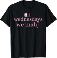 On Wednesdays We Mahj Mahjong Game Night T-shirt L