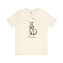 Lemur Birdwatching T-Shirt - Vintage Engraving Style, Twitcher Gift 3XL