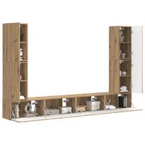 TV Cabinet Set 8 pcs Artisan Oak Wood Material