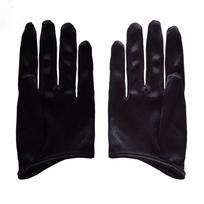 Hip Hop Korean Mittens Party Gloves Lolita Mittens Satin Gloves Half Palm Gloves Women Gloves juoda