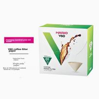 HARIO Japanese Imported V60 Pour-Over Coffee Filter Paper, Drip Bag, Coffee Maker Filter, Box of 100 Pieces, Size 01