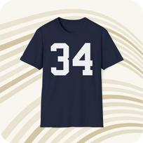 Men's and Women's T-shirts Bo Jackson Auburn Tigers #34 NCAA Jersey T-Shirt - Front & Back Print XXL