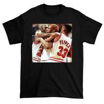 Men's and Women's T-shirts Dennis Rodman Scottie Pippen Men T-shirt Black Unisex Tee All Sizes S