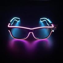 10 Colors Blinking Neon Led Light Glasses Novelty Lighting up Wireless EL Wire Flashing Glasses for Concert Party Decor 15x15x5cm