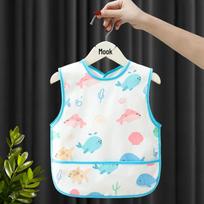 Waterproof Sleeveless Baby Bibs for Boys & Girls - Reversible, Thin Design for Infants 110 (4-5 years)