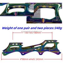 Cnc Inline Roller Speed Skate Shoes Frame Aluminum 4 Wheels Inline Speed Skating Frame with Mounting Distance 150mm 165mm 195mm