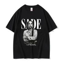 Sade Cotton Oversized T-Shirt 90s Sade Classic Print Unisex Tee 3XL gray