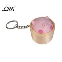 Finger Clicker Keyring 3D Printed Steamed Bun Keychain, Stress Relief Push Button Fidget Toy Toy, Pendant Backpack Handbag Charm Collectible Keychain white