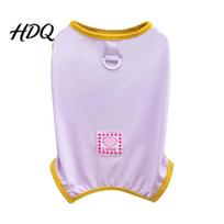 Dog Four-Legged Shirt Shirt Sleeveless Pet T-shirt Contrast Color Outfit L violetinė