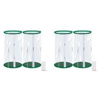 A25F-4Pcs PVC Mini Greenhouse, 23.6 X 11.8Inch Transparent Flower Plant Mini Greenhouse Cover, Portable Plant Protector