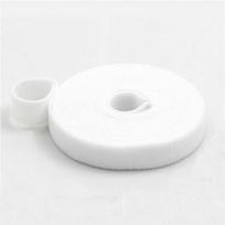 5M 20mm Reusable Fastening Tape Cable Ties Double Side Hook Roll Hook and Loop Straps Wires Cords Organizer 10MM balta