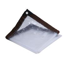2x4m/2m Clear Waterproof Tarp Transparent Poly Tarpaulin Anti Tear Cover with Rustproof Grommets for Patio Garden Chicken Coop