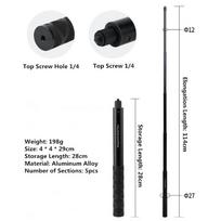 for GoPro 13 12 11 10 9 DJI Action 5 Pro Super Camera Clamp Mount Adapter Double Head Holder for Motorcycle Bracket Selfie Stick Motocycle