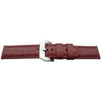 Bracelet montre - MY-MONTRE - Pour Officine Panerai - Cuir veau Grain de Louisiane - 24 mm - Boucle acier brossé ruda