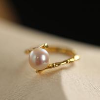 Female Niche Light Luxury Fashion Ring Bamboo ring