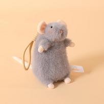 15/21cm minkštas žaislas pelė ar žiurkė, pliušinis žaislas, minkštas pilkas, baltas, kreminis, mažas gyvūnėlio lėlė ir pakabukas, kawaii draugas, dovana 15cm with loop gray