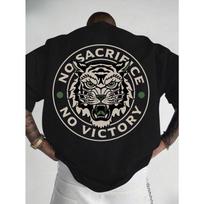 European sizes Heat Transfer Print Men's Vintage T-Shirt, Simple Fashion Comfortable Printed Casual T-Shirt S juoda
