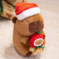 20cm Cute Christmas Capybara Plush Toy Capybara Doll With Gingerbread Man Xmas Tree Snowman Xmas Shoes Decor Gift For Kid 20cm