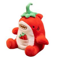 sale Holiday Gifts Red Pepper Shaped Shark Plush Toy Soft Stuffed Animal Chili Style Creative Gift For Kids Birthday 30cm