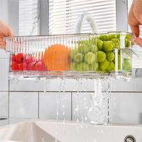 Practical-Drain Basket Bowl Rack Kitchen Fruit Storage Rack Sink Retractable Sink Storage Rack NONE skaidri