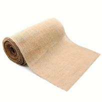 15cm×2m Jute Burlap Fabric Roll, Natural Beige Vintage Burlap for Wedding Decor, Christmas & DIY Projects L