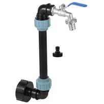 2026+ IBC Tank Gooseneck Adapter Set with Brass Tap 3/4 Inch Outlet Tap for 1000L Rainwater Tank Rain IBC Container China Mainland