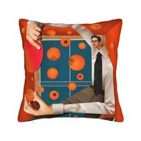Ping Pong Movie (Brat) Marty Supreme Square Pillow Covers Polyester Home Cushion Case Funny Home Decoration Pillowcase 40*40 Peach skin 18*18(CM)-1Pcs