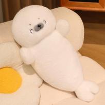 Soothing and Hugging the Seal Plush Kawaii Animal Doll Fish Pillow Toy Smile Nightcap Cushion Soft Gift For Kids 70cm
