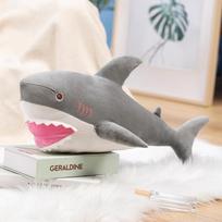 40/50cm Simulation Orcinus Orca Shark Plush Toys Soft Stuffed Great White Sharks Dolls Sea Animals Shark Whale Pillow Home Decor 35-40cm