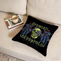 S-Sevenfold Doom Bands Cushion Cover Linen Double-Sided Pillowcase Sofa Cushion Cover Multi-Size Home Decor Peach skin 18*18(CM)-1Pcs
