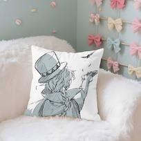 N-Nikolai G-Gogol B-Bungo Case Plush Fabric Soft Pillowcase Double Sided Print Cushion Cover Household Gifts Peach skin 18*18(CM)-1Pcs