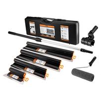 Set of Putty Knives for Smooth Plastering, Telescopic Pole, Adapter, Roller for Smooth Plastering, Packed in a Case
