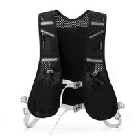 Lightweight Hydration Running Vest Breathable Hiking Chest Pack Cycling Backpack  Marathons juoda