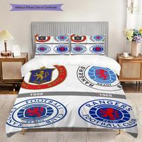 Rangers Football Club Evolution Three-piece set (1 * duvet cover + 2 * pillowcase, without core) 2D Flat Bedding set Soft and comfortable 135x200cm