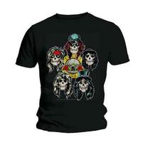 Guns N Roses Unisexs Vintage Heads Short Sleeve TShirt Black Medium S