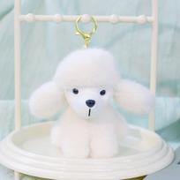 Plush Poodle Dog Toy Gift For Girls With Keychain And Bag Decor StyleA